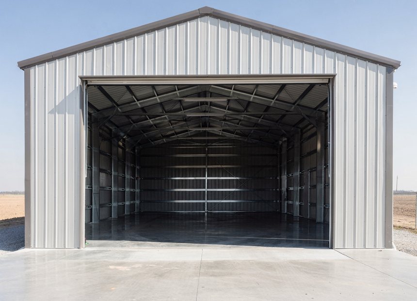 Custom metal shop and garage built in Houston, TX
